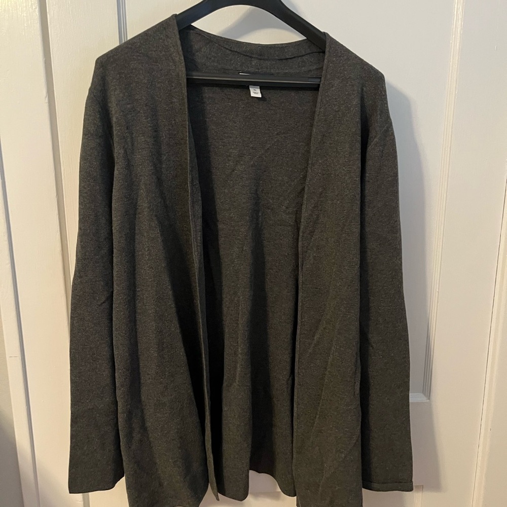 Charter Club Dark Gray Open Cardigan